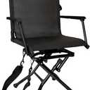 Muddy Swivel Ground Seat with Adjustable Legs - Durable Foldable Portable Hunting Outdoor 360 Degree Flex-Tek Seat with Integrated Armrests & Removable Carry Strap, 300 Lbs. Maximum Capacity, One Size
