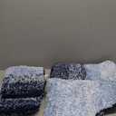 OLANLY Bathroom Rugs Sets 3 Piece, Soft Absorbent Microfiber Bath Mats and U-Shaped Contour Toilet Rug, Plush Shaggy Bath Mat Set for Bathroom (30"x20"+24"x16"+24"x20", Dark Blue)