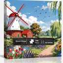1000 Pieces Jigsaw Puzzles for Adults, Seasons Series - Beautiful Nature Art, Meditative Stress Relief Game, Large 28" x 20", Great Gift for Nature LoversBloom Village
