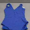 LASLULU Womens One Piece Swimsuit Padded Sexy V Neck Swim Suits Modest Tummy Control Bathing Suits, S