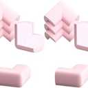 20-30 pcs Table Corner Anti-Collision Corner, Soft Table Corner Protective Cover self-Adhesive Baby Anti-Collision Sharp Edge Furniture Corner Protector (Pink)