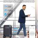 AOTOS Smart Rideable luggage-Roller carry-on luggage 22x14x9-TSA, Airline-Approved 22 inch Hardshell,Zipperless Travel Suitcase with Rolling WheelsApp Control -Cabin Suitcase for Airport Travel(Grey)