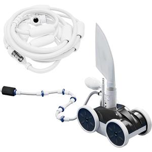 MAKHOON Upgrade Pool Pressure Side Sweeper Professional Pool Cleaner for Efficient Swimming Pool Cleaning, Stable 4-Wheel Structure Design