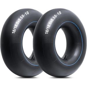 Heavy Duty 18X8.50-10 Inner Tube, 18/18.5X8.50-10 Tube with TR13 Staight Valve Stem Compatible with Most 20x8-10, 20x10.00-10, 18x9.50-10 Yard Tractors Lawn Mower Quad Bikes Tires and More 2 Pcs