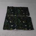 Green Plant Throw Pillow Cover Queen Size Set of 2 Black Green Botanical Leaf Pillowcases Vintage Floral Lumbar Pillow Case Standard Pillow Cases with Zipper Decorative Cushion Covers for Bed,20"x30"