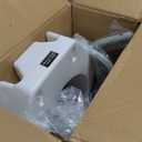 Compass Raised Toilet Seat with Arms, Round Toilets, 3.5 Inch High, Elevated Toilet Riser with Removable Padded Handles, Easy On and Off, Support 250 lbs, White