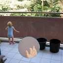 Child Safety Net - 10ft L x 2.5ft H, Balcony, Patios and Railing Stairs Netting, Safe Rail Net for Kids/Pet/Toy, Sturdy Mesh Fabric Material (Brown)