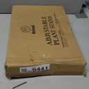 Plant Stand Indoor, Bamboo Plant Shelf, Adjustable Corner Plants Flower Holders Single Floor Plant Stand, Fits 8 to 12 Inches Pots,(Pot & Plant Not Included)(Black)