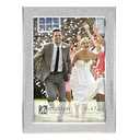 Malden International Designs 5x7 Silver Glitter Metal Picture Frame