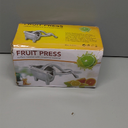 Manual Juicer, Hand Press Lemon Squeezer & Citrus Press - Upgrade Aluminum Alloy Fresh Fruit Juice Extractor, Ergonomic Grip Heavy Duty Manual Juicer, Effortless & Easy to Clean Kitchen Tool (Silver)