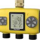Raddy WS-8 Water Timer with 3 Independent Zones, Programmable Sprinkler Timer for Garden, Lawn & Yard Irrigation
