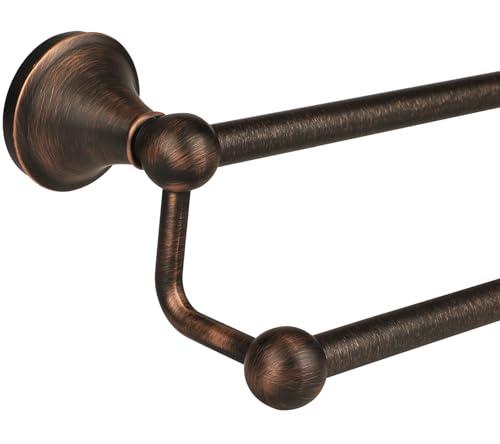 Ntipox Antique Bathroom Double Towel Bar Oil Rubbed Bronze, 24 Inch Towel Racks for Bathroom Wall Mounted,Bathroom Towel Holder Bronze,Two Towel Rod Hanger for Hotel