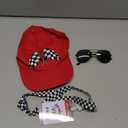 Kids Race Car Driver Costume Boys Girls Set Race Car Outfit Accessories Hats Eyeglasses Flags Racing VIP Pass Cards for Career Day Party