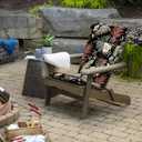 Arden Outdoor Adirondack or Rocking Chair Cushion, 20 x 17, Rain-Proof, Fade Resistant 17 x 20, Simone Black Tropical