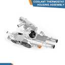 Aluminum Thermostat Housing Assembly for Hyundai Santa Fe Sport Sonata Tucson for Kia Optima Sorento Sportage 2010 2011 2012 2013 2014 2015 2016 2.4L L4 Replaces 256002G500 25600-2G500 9025128