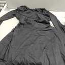 Kaximil Women's Square Neck Ruffle Hem Mini Dress Ruched Waist Long Sleeve Corset Short Party Dresses (Large, Black)