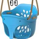 BeneLabel 600 LB Weight Capacity Full Bucket Toddler Swing Seat with Adjustable Height Rope from 4.2 to 6.7 FT High Back Bucket Seat Swing for Toddler - Cute Elephant Shape Design