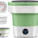 Laundry Washer 3 Modes Blue Light Disinfection Cleaning for Underwear,Baby Clothes Shirt,Small Delicates Mini Foldable Washer and Dryer Combo