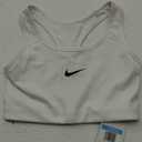 Nike Women's Swoosh Sports Bra (Medium, White/Black)