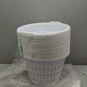 Evou Set of 8 Laundry Baskets Hampers (Several Colors) Lightweight Plastic, for Clothes, Towels, Storage of Kids & Baby Toys, Garden, 1 Bushel Capacity (8 White)