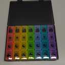 Extra Large Weekly Pill Organizer 4 Times a Day, Fullicon XXL Large Pill Box, 7 Day Medicine Organizer, Black Pill case for Vitamin/Fish Oil/Supplements (Multicolor)