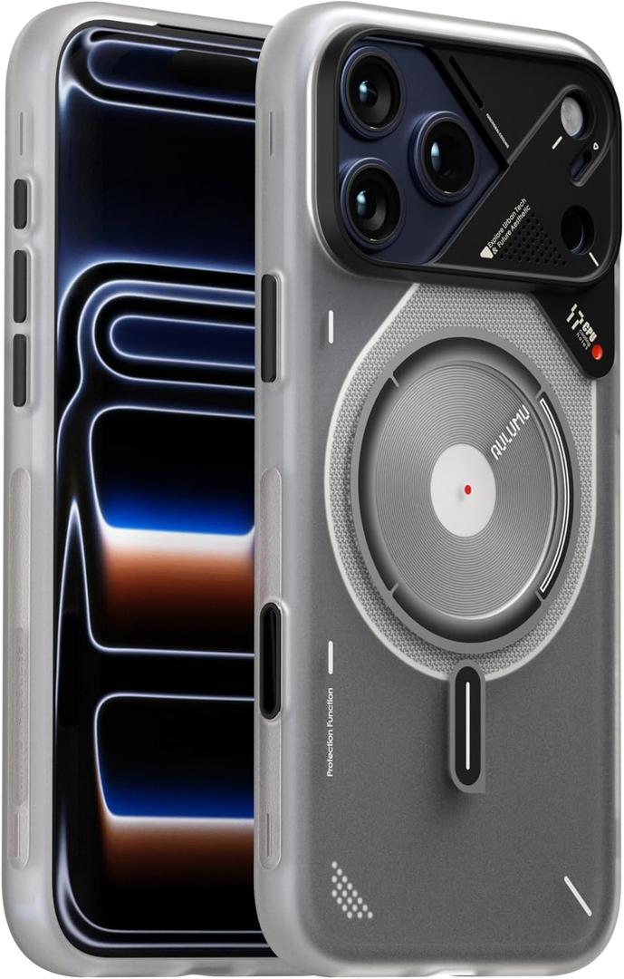 Aulumu A17 iPhone 17 Pro Max Magnetic Thermal Case | CoolHyper | with Camera Control | IMD Technology | Compatible with Magsafe | Touch Translucent White