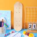 Beginner Kid Skateboard Hand-Painted Skateboard Painting Unfinished Decks for DIY 7 Ply Skate Deck DIY Longboard Wooden Graffiti Child