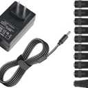 19V 2.1A 40W Power Supply Adapter for 19volt 0.5A 0.8A 1A 1.5A 1.8A 2A 2.1A, 500mA 800mA 1000mA 1500mA 1800mA 2000mA Equipment with 10 Tips ac dc Adapter DC Plug 5.5x2.1mm & 2.5mm