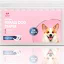 Disposable Female Dog Diapers, Puppy Diapers with Adjustable Elastic Waistline for Female Dog or Cat in Heat, Incontinence, Diaper with Wetness Indicator, XS-40 Count