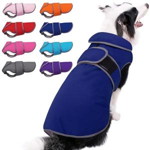 MIGOHI Warm Dog Coat Winter Dog Jacket,Waterproof Cold Weather Coats for Dogs,Fleece Jacket for Dogs,Reflective Thick Fleece Vest with Leash Hole, 3XL