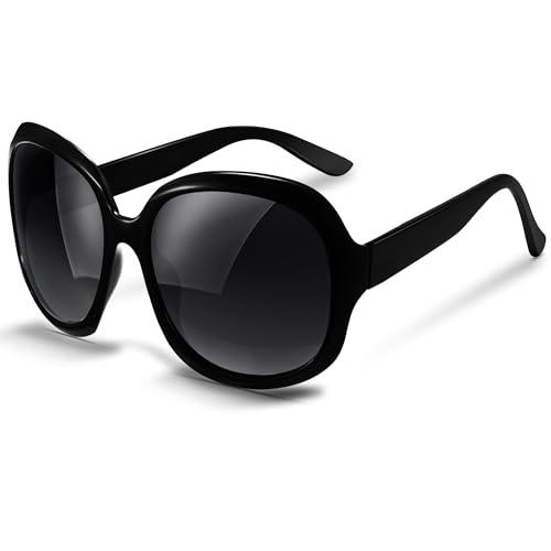 miyya Bug Eye Oversized Polarized Sunglasses Womens, Trendy Retro Sun Glasses for Women 2025, Oversized UV Protection Shades