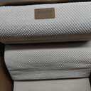 Beige Curved Dog Stairs Ramp for Small Dogs & Cats 17" H, 3-Step Dog Steps for Couch Sofa and Chair, Pet Stairs for Cats, Non-Slip Balanced Pet Steps