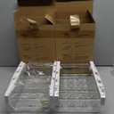 Yatmung 2 Pack Fridge Drawer Organizer - Egg Holder For Refrigerator Pull Out - Transparent Deli Drawer Organization Bin - Meat, Cheese - Sliding Storage Containers for Fridge Shelf Under 1.1"