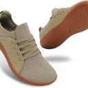 relxfeet Men's Barefoot Shoes Minimalist Cross-Trainer Shoes Wide Toe Walking Shoes Zero Drop Sole Trail Running Sneakers (Brown)