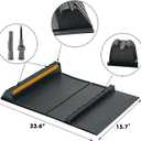 Car Parking Guide Mat, Durable Self Adhesive Anti-Skid Rubber Parking Mat, Wheel Stopper, 2 Pack FoldingTire Guides for Cars, Trucks, 23.6''x15.7''x2.8'' Black with Reflective Strips