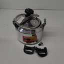 Horoper Home Pressure Cooker, Aluminum Alloy, 5L, Silver, Explosion Proof, Large Capacity, Double Bottom, Easy to Open, Universal Stove Compatible (5.3 Quarts)