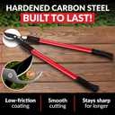 TABOR TOOLS GL16A Bypass Lopper, Chops Branches with Ease, Classic 28 Inch Tree Trimmer, Branch Cutter with 1 1/4 Inch Clean Cut Capacity.