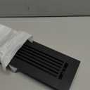 Prima Decorative Cast Aluminum Floor Register/Vent Cover : 3"x10" with Damper for Floors, Walls & Ceilings, Metal, Paintable, Modern Linear Design, Black Matte (VR-109)