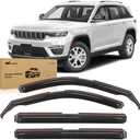 Nilight in Channel Rain Guards for Jeep Grand Cherokee L 2021 2022 2023 2024 Window Deflectors, Vent Window Visors-4PCS