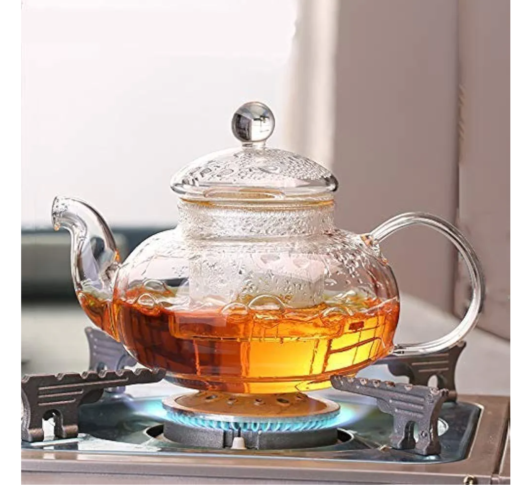 Borosilicate Glass Teapot with Removable Glass Filter (1000ml)