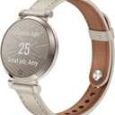Leather Slim Bands Compatible with garmin lily 2, Leather with Charms, Feminine Design for garmin lily 2 watch Band
