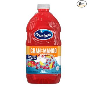 Ocean Spray® Cran-Mango™ Cranberry Mango Juice Drink, 64 Fl Oz Bottle (Pack of 8) Best By 07/06/2026