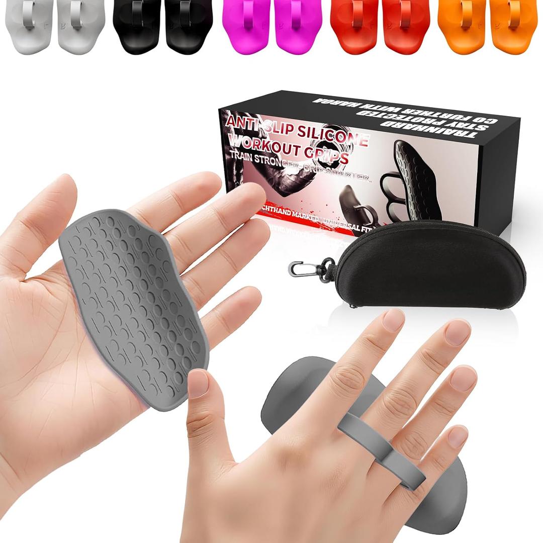 Anti‑Slip Workout Grips – Ergonomic Rubber Palm Protector for Weight Lifting, Deadlifts, Pull‑Ups, Crossfit – Two-Ring, No Sweaty Gym Grip Pads for Men & Women