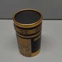 ihvan online Muslim Prayer Rug and Prayer Beads with Elegant Design Cylinder Gift Box, Janamaz, Soft Sajadah, Islamic Gifts Set, Portable Prayers Carpet Mat, Taffeta Fabric, Black