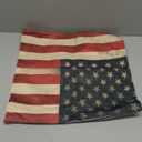 4th of July Pillow Covers 18x18 Inch Set of 2, Vintage American Flag Decor Patriotic Throw Pillows Memorial Independence Day Pillowcase Outdoor Decorations Linen Cushion Case for Couch Sofa