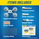 Rain-X 600001 Windshield Repair Kit - Quick and Easy Durable Resin Based Windshield Repair Kit for Chips and Cracks, Good for Round Damage Below 1" in Diameter and Cracks Smaller Than 12" in Length, 2 Pack