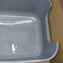 Large Cat Litter Box with High Sides,Cat Boxes for Indoor Cats,Cat Litter Pan for Kitty,Litter Box with Low Entry,Easy to Clean,Anti-Splashing (Grey)