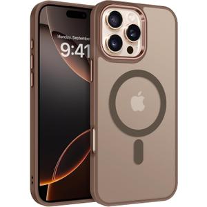 BENTOBEN for iPhone 16 Pro Case [Compatible with Magsafe] Magnetic Matte Phone Case iPhone 16 Pro Translucent Slim Shockproof Women Men Protective Cover Cases for iPhone 16 Pro 6.3", Desert Titanium