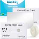 Dental Floss Deep Clean Waxed Floss in a Credit Card with Mirror,Perfect for People with Tight & Small Gaps Between Teeth Slides Smoothly & Easily,PFAS Free | Mint Flavored,40m,3 Pack(About 131Yards)