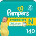 Pampers Baby Diapers - Swaddlers - Size 0, 140 Count, Ultra Absorbent Disposable Newborn Diaper